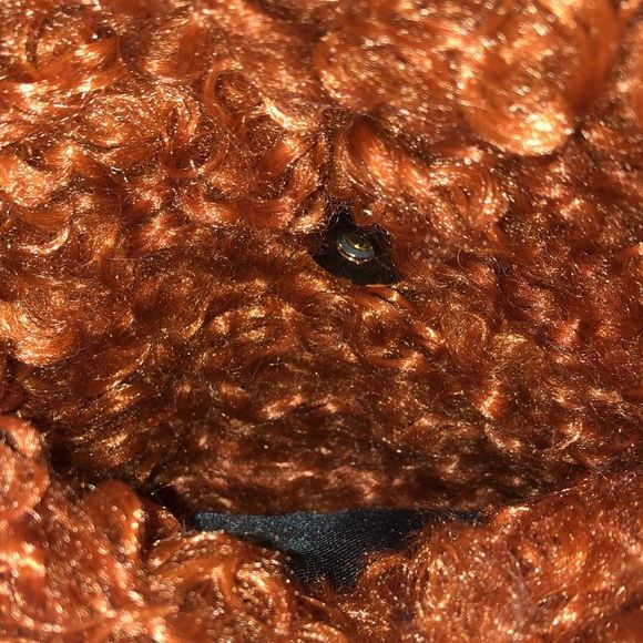 Reddish brown faux fur mini backpack main image 9